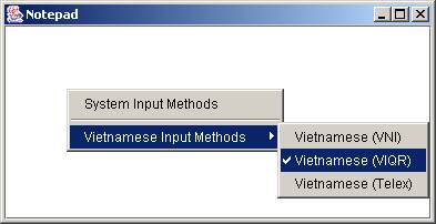 Select input method